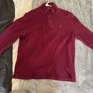 Ralph Lauren Maroon Quarter-Zip Sweater